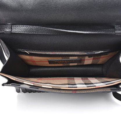 Burberry Grainy Calfskin Broguing Tassel Small Macken Crossbody Bag Black 4 of 14