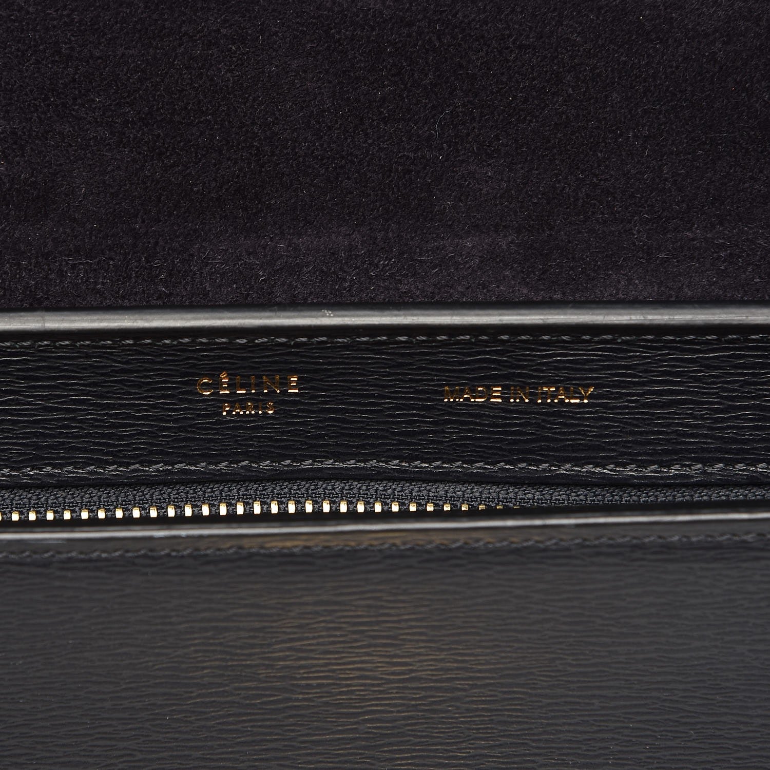 Celine Liege Calfskin Small Trapeze Black 7 of 10