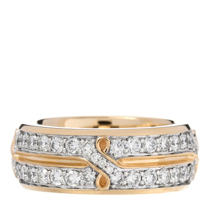 David Yurman 18K Yellow Gold Diamond 8mm Armory Band Ring 57 8 3 of 6