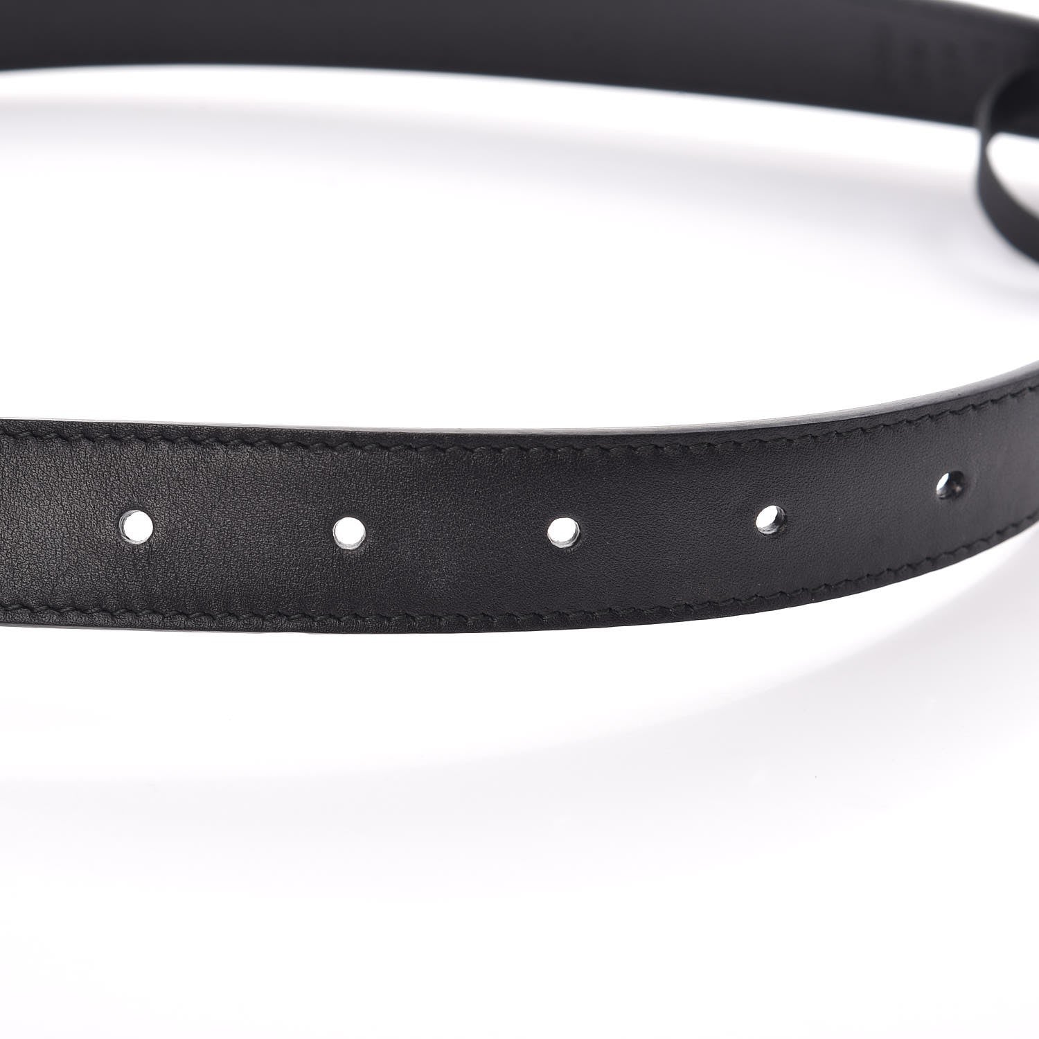 Gucci Calfskin Crystal Double G 30mm Belt 75 30 Black 5 of 6