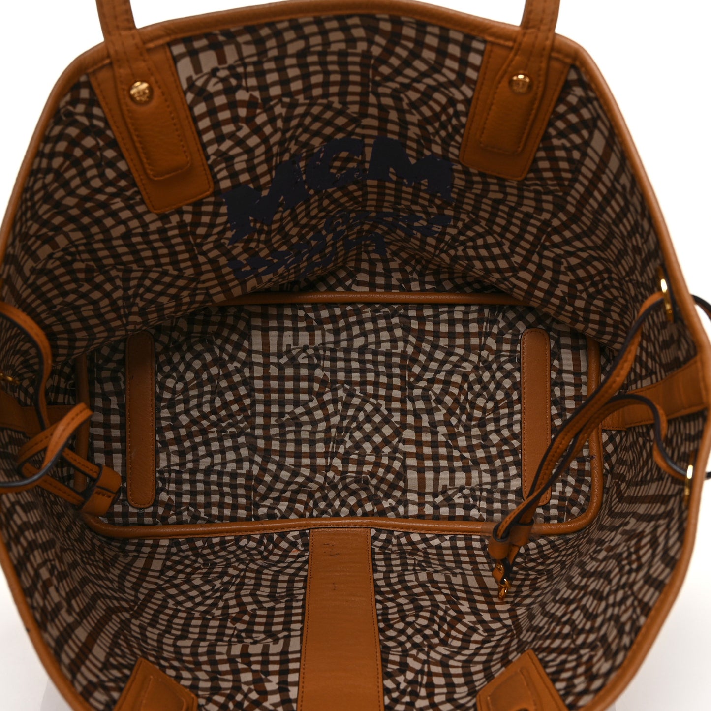 Visetos Medium Liz Reversible Shopper Tote Cognac
