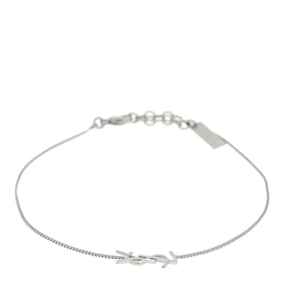 Saint Laurent Brass Monogram Charm Bracelet Mirror 1 of 3