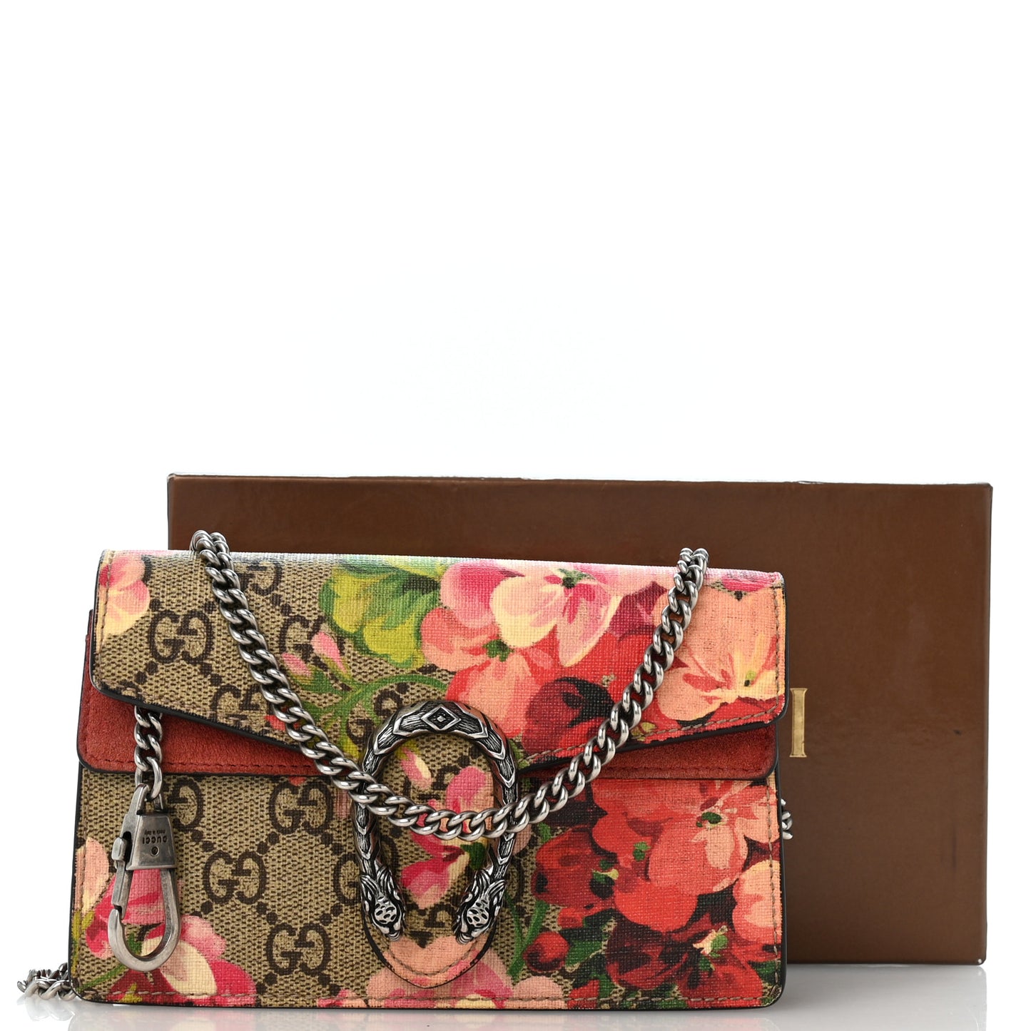 GG Supreme Monogram Blooms Super Mini Dionysus Shoulder Bag Beige Multicolor Dry Rose