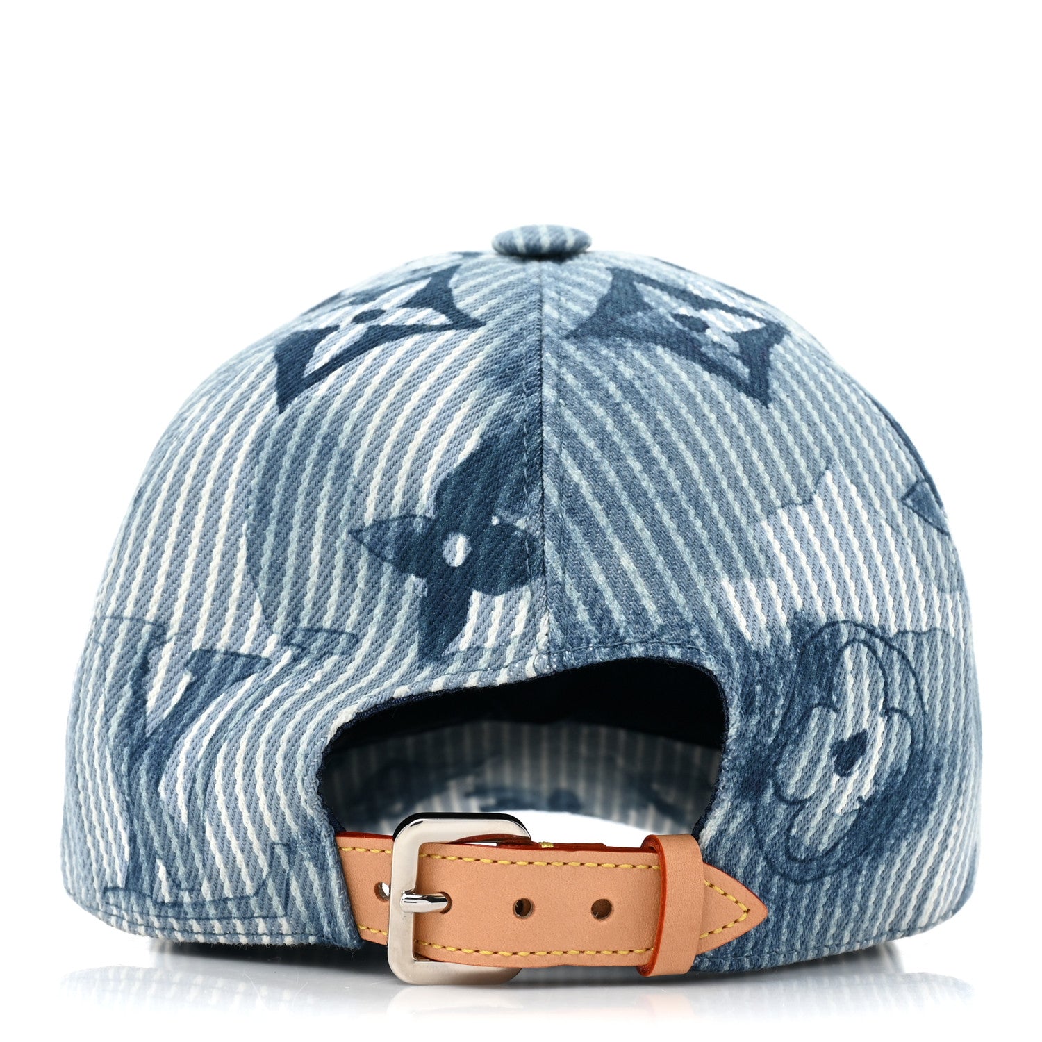 Louis Vuitton Hickory Stripes Denim Monogram Watercolor Cap 58 Blue 4 of 6