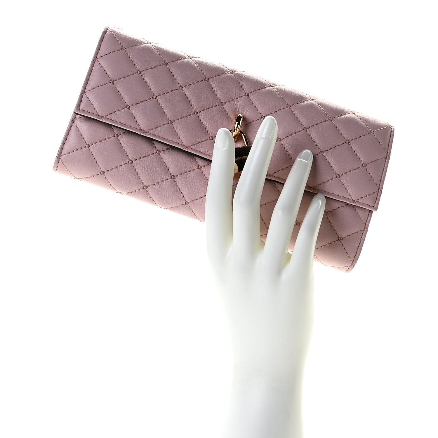 Dolce & Gabbana Vitello Quilted Continental Wallet Rosa 2 of 7