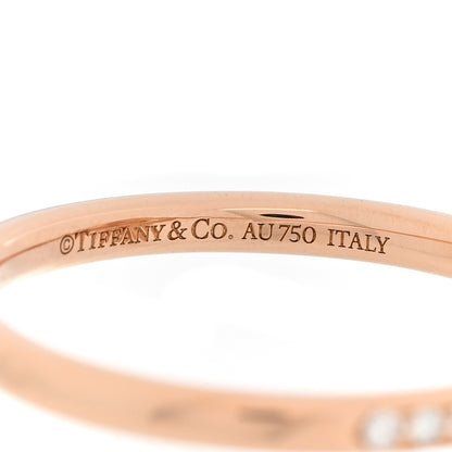 Tiffany 18K Rose Gold Diamond Fleur de Lis Ring 57 8 4 of 5