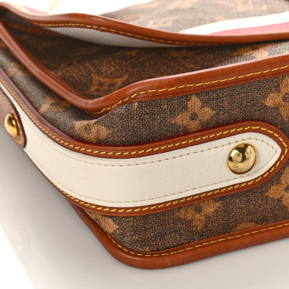 Louis Vuitton Monogram Rayures Tisse Clutch Red 7 of 9
