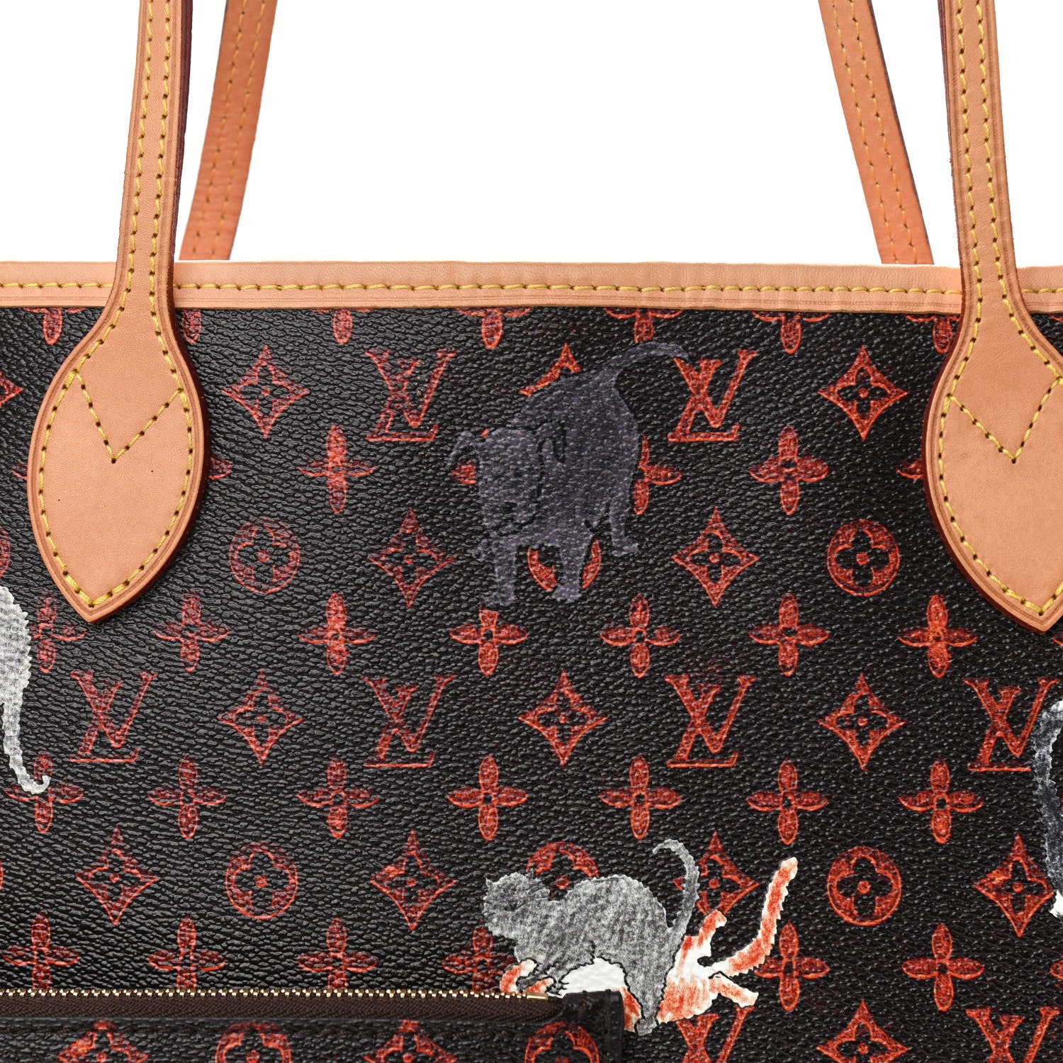 Louis Vuitton Catogram Neverfull MM Marron 9 of 11