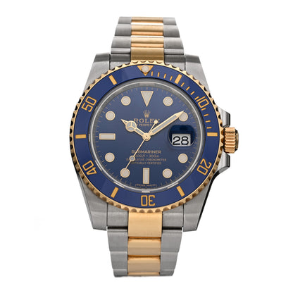 Rolex Stainless Steel 18K Yellow Gold 40mm Submariner Date Watch Royal Blue 116613LB 1 of 5