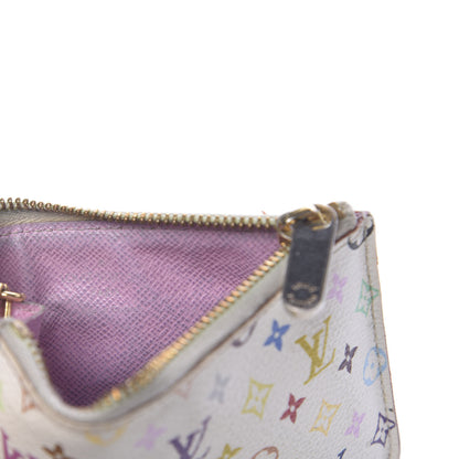 Louis Vuitton Monogram Multicolor Key Pouch White Litchi 6 of 14