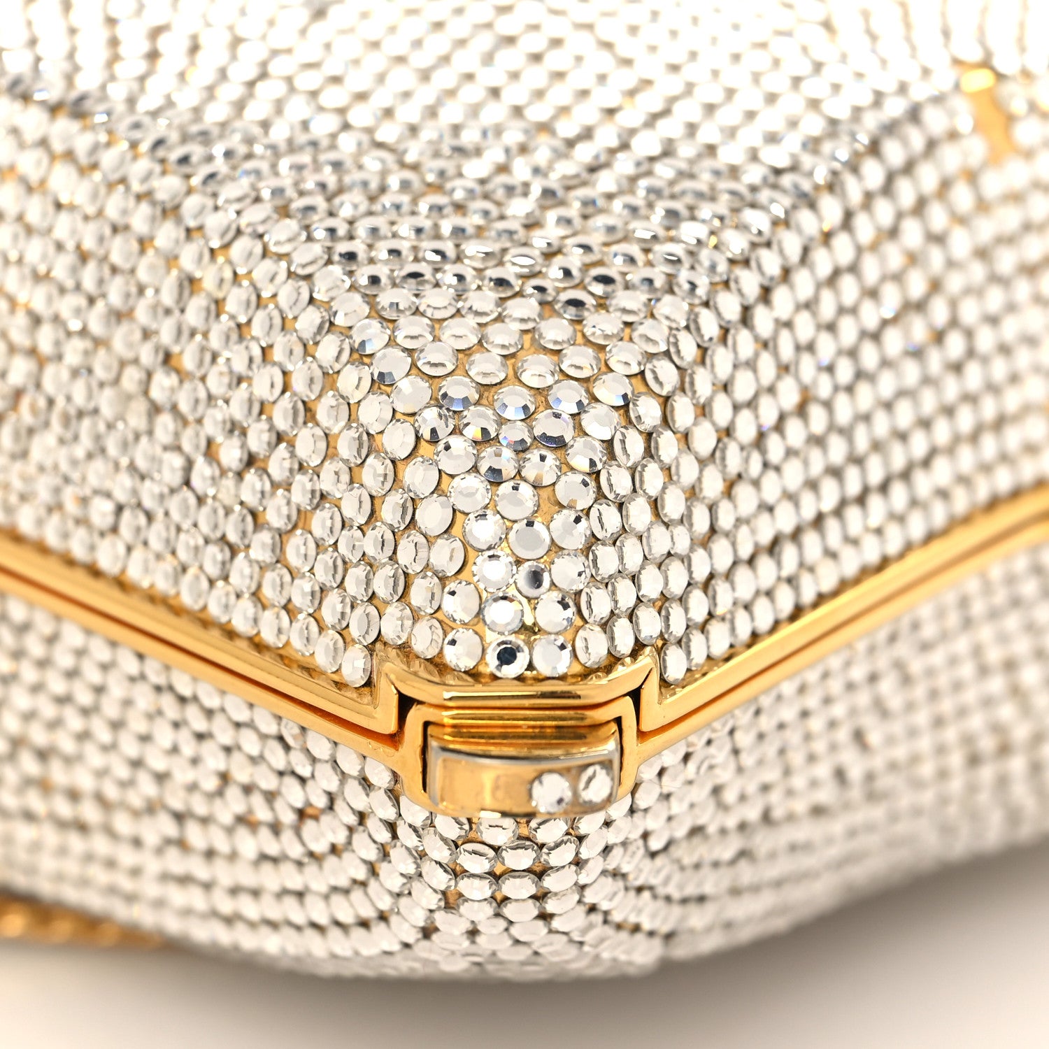 Judith Leiber Swarovski Crystal Star Minaudiere Clutch Gold 10 of 23
