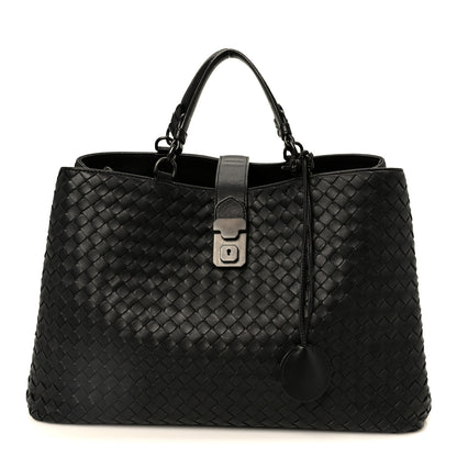 Bottega Veneta Nappa Intrecciato Large Roma Tote Black 1 of 11
