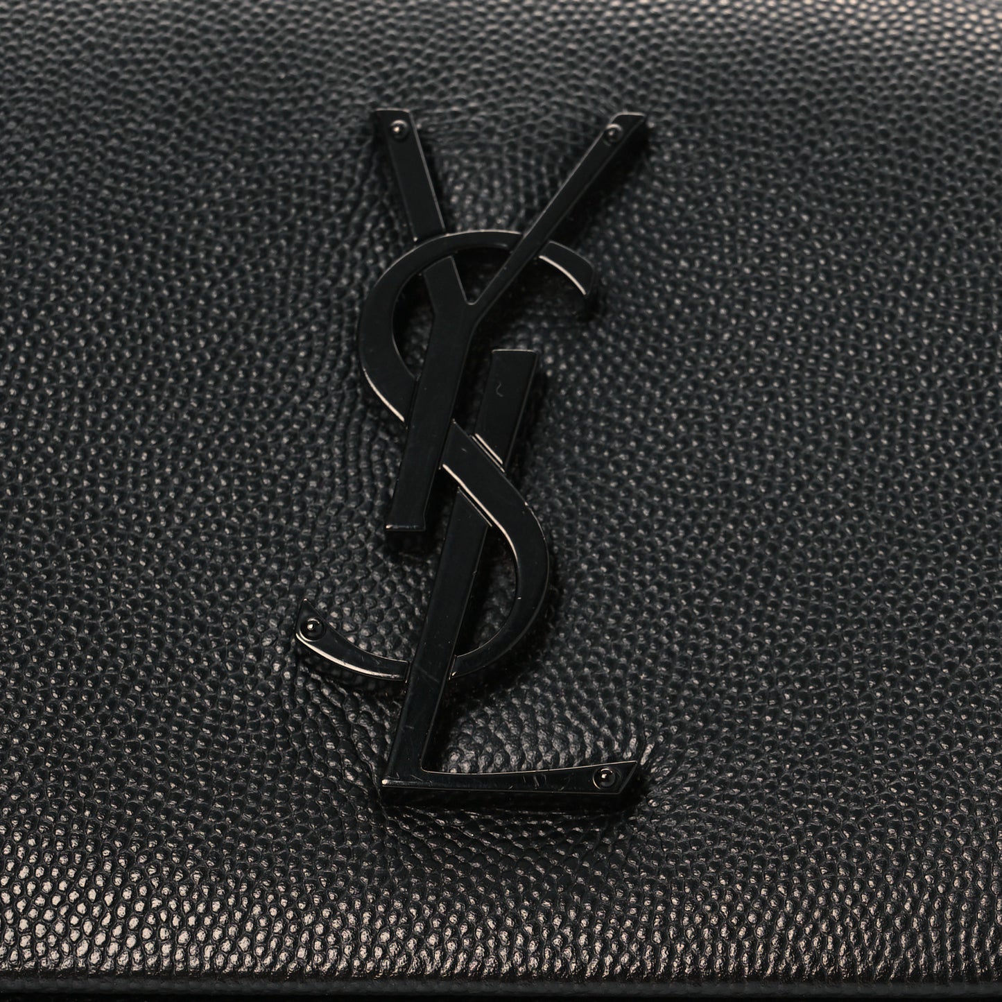 Grain De Poudre Medium West Hollywood Monogram Fold-Over Black