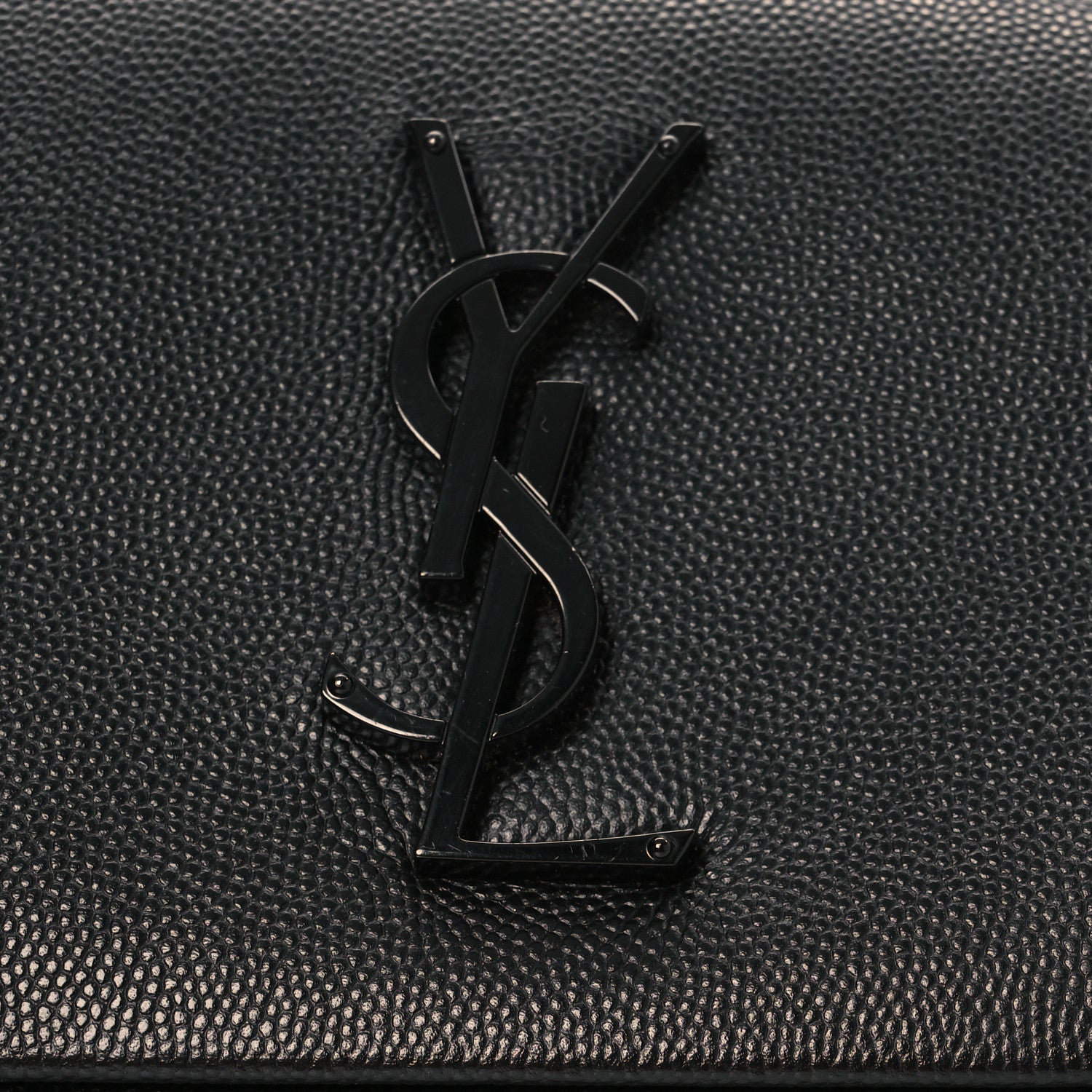 Saint Laurent Grain De Poudre Medium West Hollywood Monogram Fold-Over Black 8 of 10