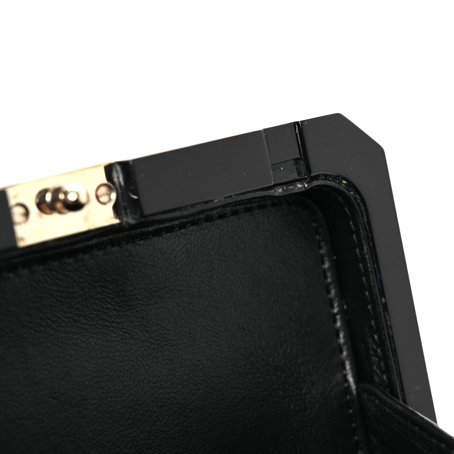Chanel Plexiglass Perfume Bottle Clutch Black 10 of 16