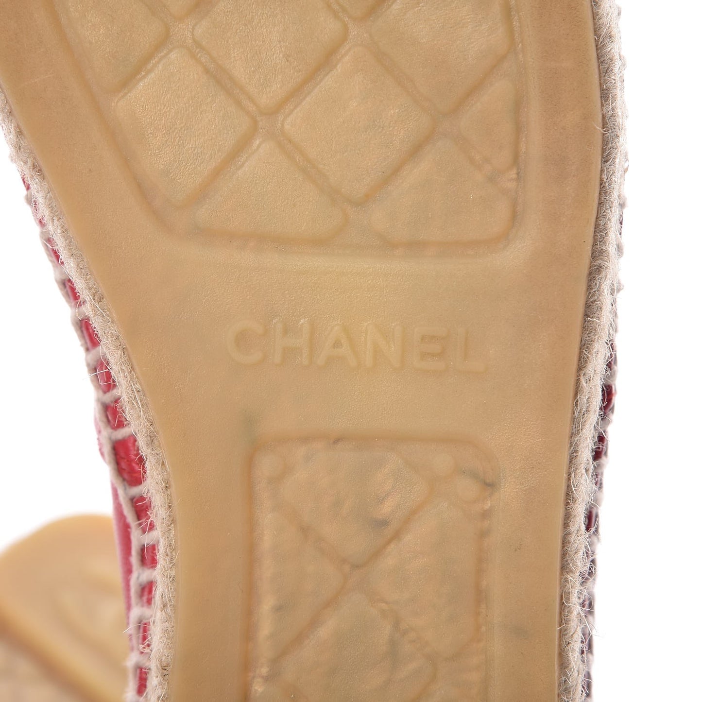 Lambskin CC Espadrilles 39 Red