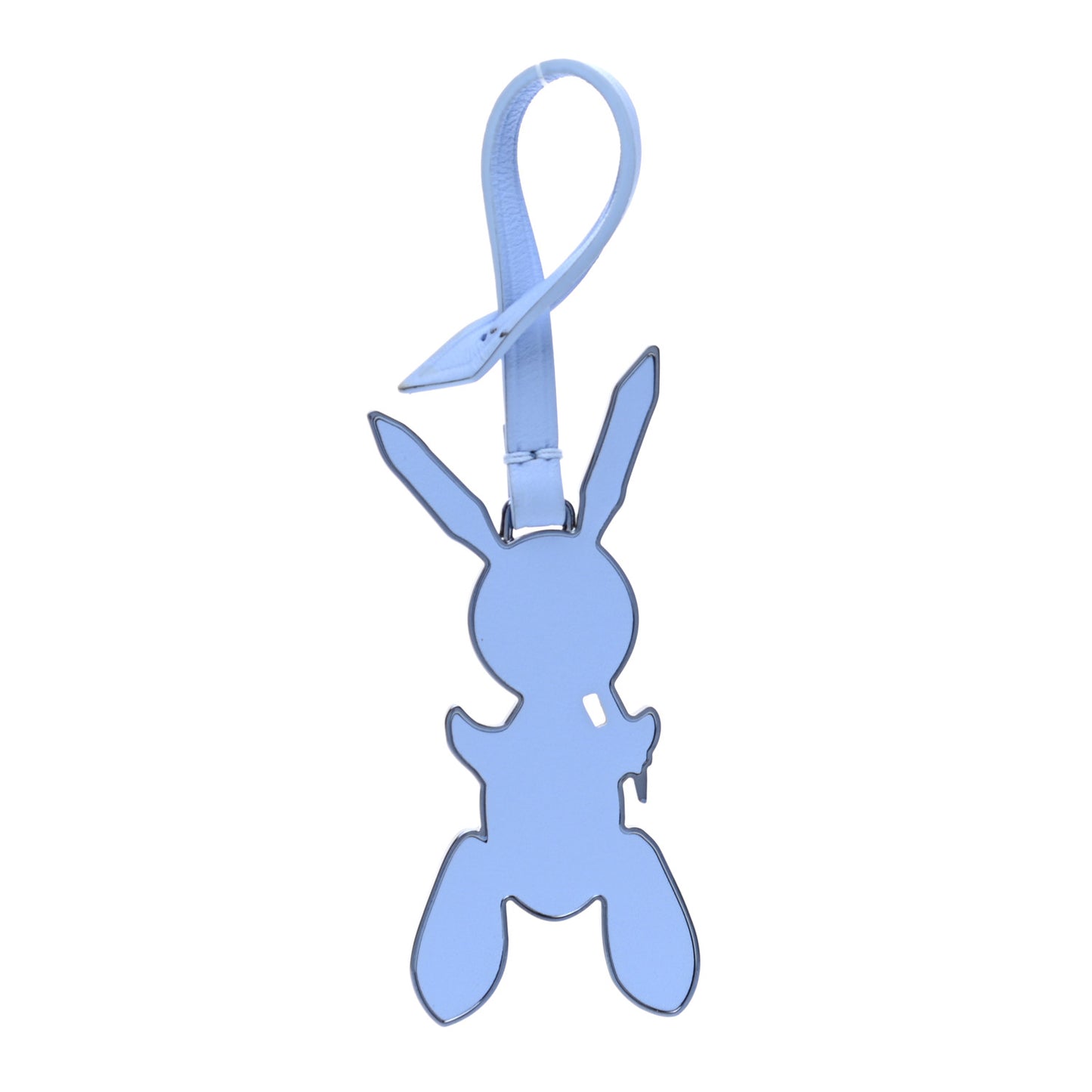 Calfskin Jeff Koons Masters LV Rabbit Bag Charm Blue