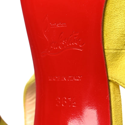 Christian Louboutin Suede Apostrophy 80 Slingback Pumps 36.5 Yellow 7 of 7