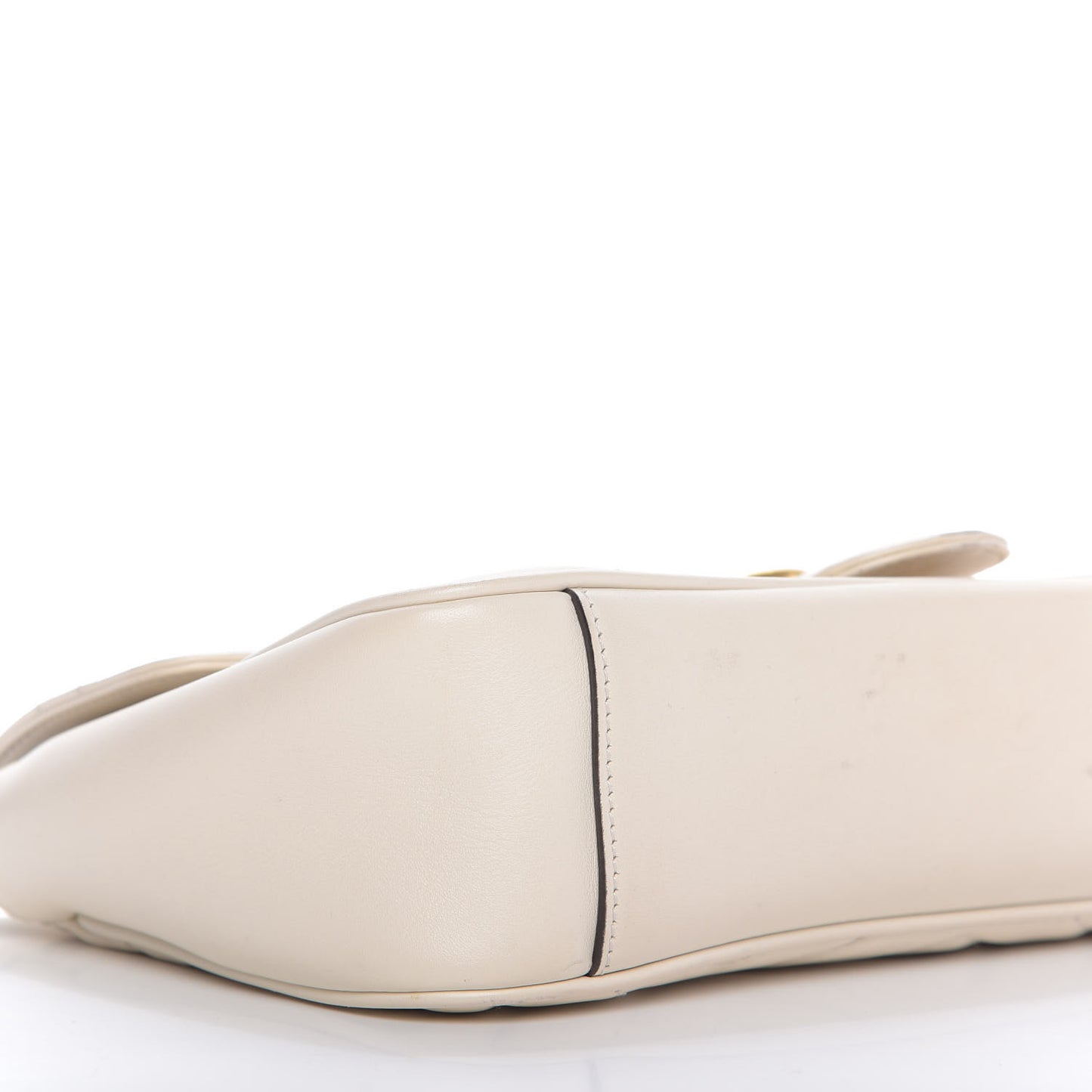 Calfskin Matelasse Small GG Marmont Shoulder Bag White