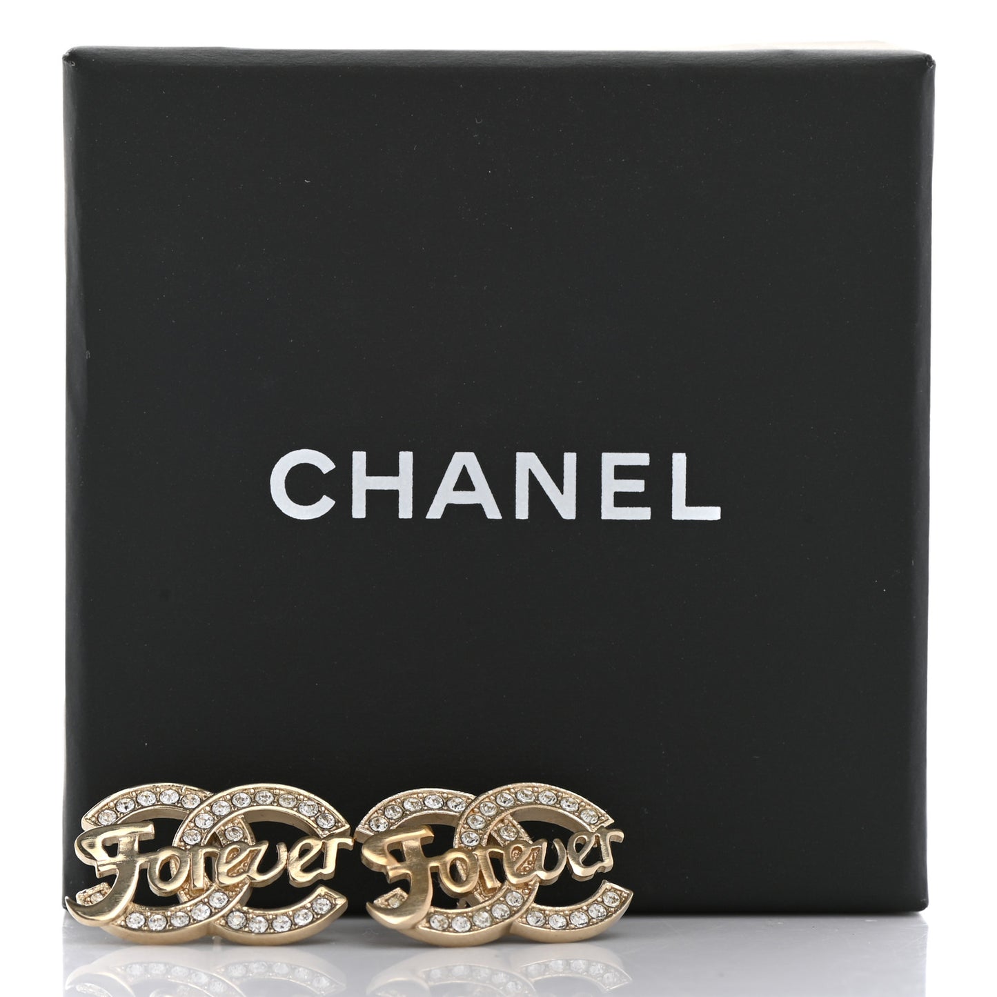 Crystal CC Forever Earrings Gold