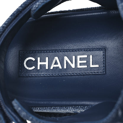 Chanel Denim CC Dad Sandals 39 Blue 9 of 13
