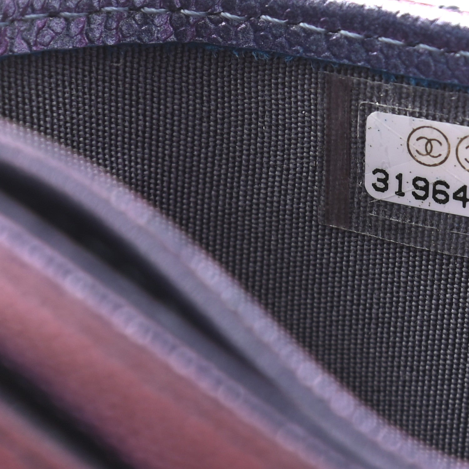 Chanel Iridescent Caviar Quilted Card Holder Dark Blue 8 of 10