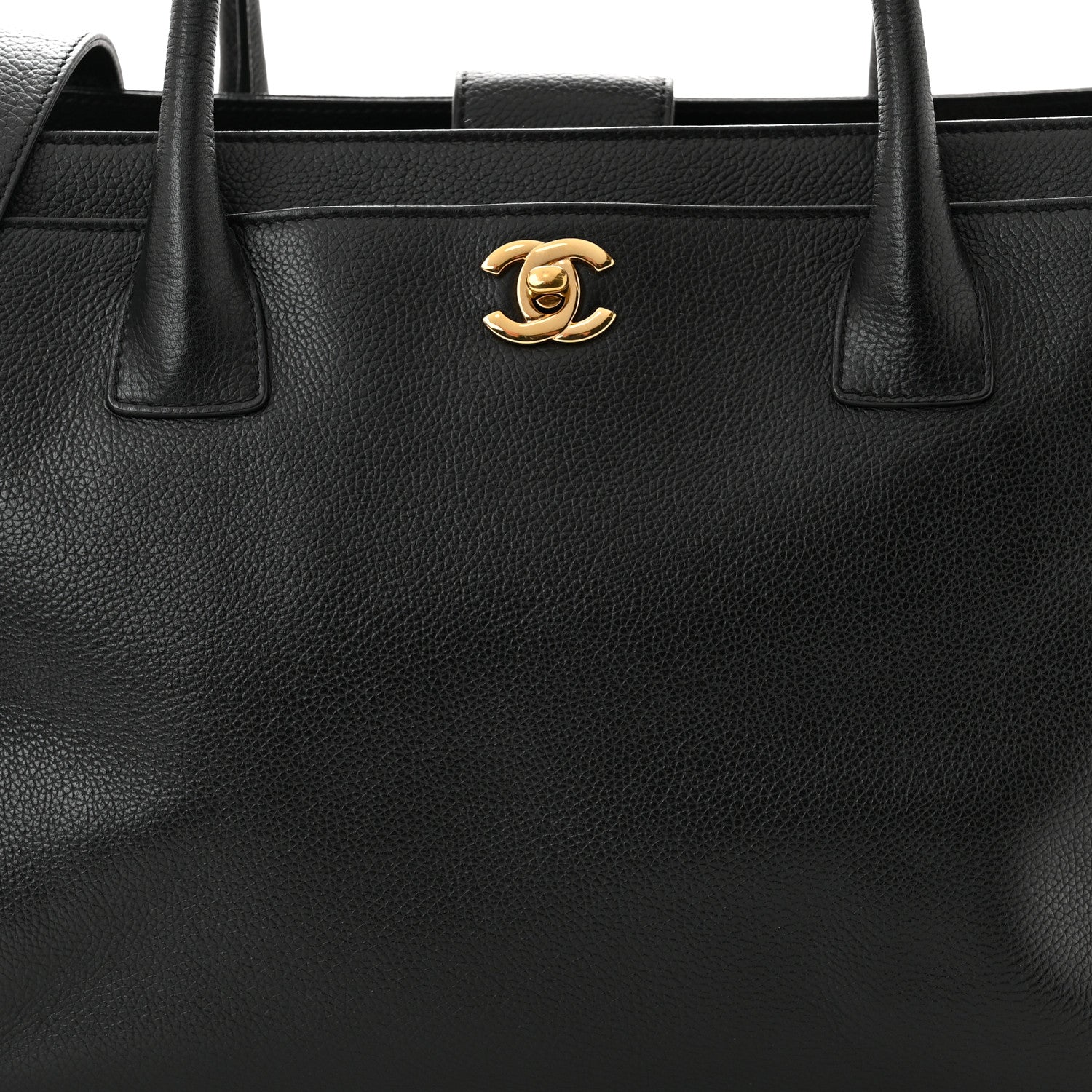 Chanel Calfskin Cerf Executive Shopper Tote Black 7 of 10