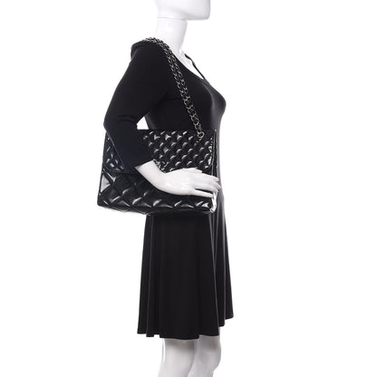 Chanel Vinyl Quilted In the Business Flap Bag Black 4 of 22