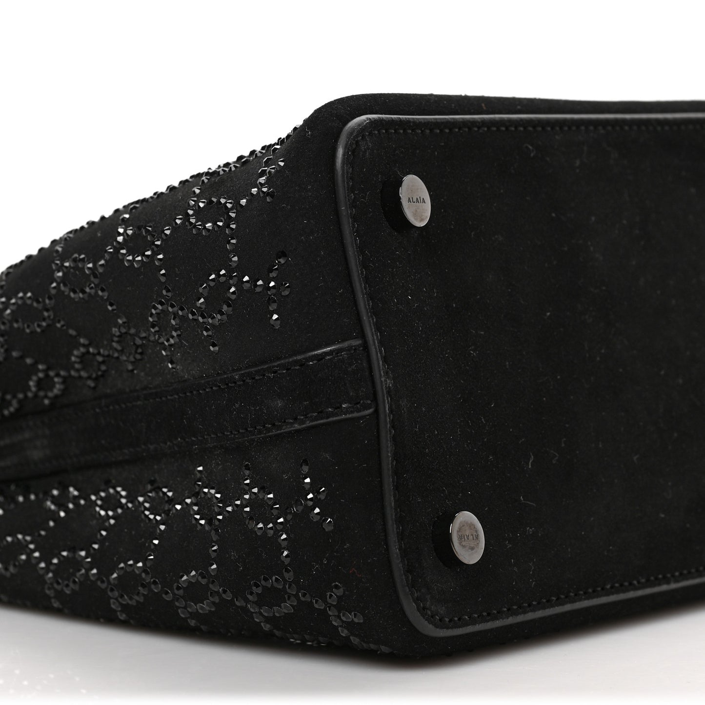 Suede Vienne Wave Mina 20 Bag Black