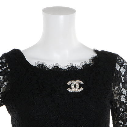Chanel Swarovski Crystal CC Brooch Silver 2 of 5