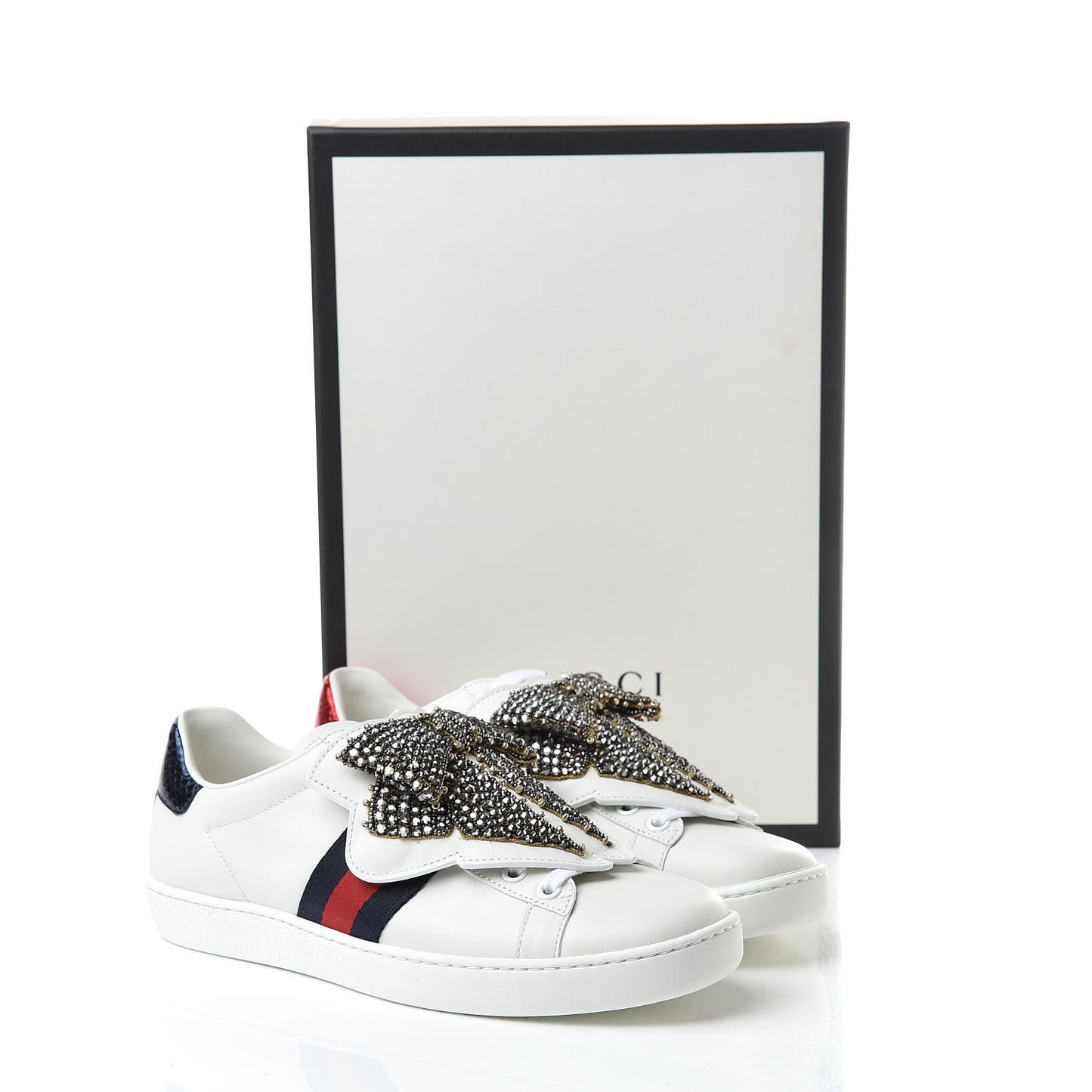 Calfskin Ayers Web Womens Ace Bow Lace Sneakers 37 White