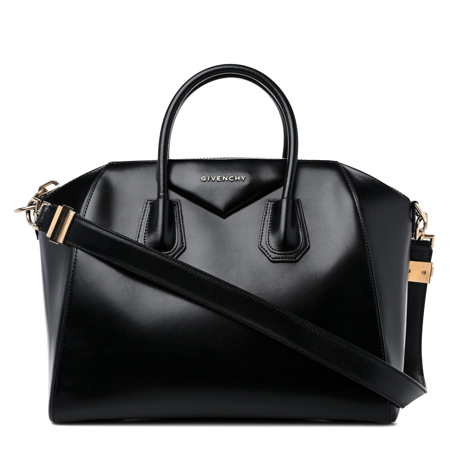 Givenchy Shiny Lord Calfskin Medium Antigona Black 1 of 9