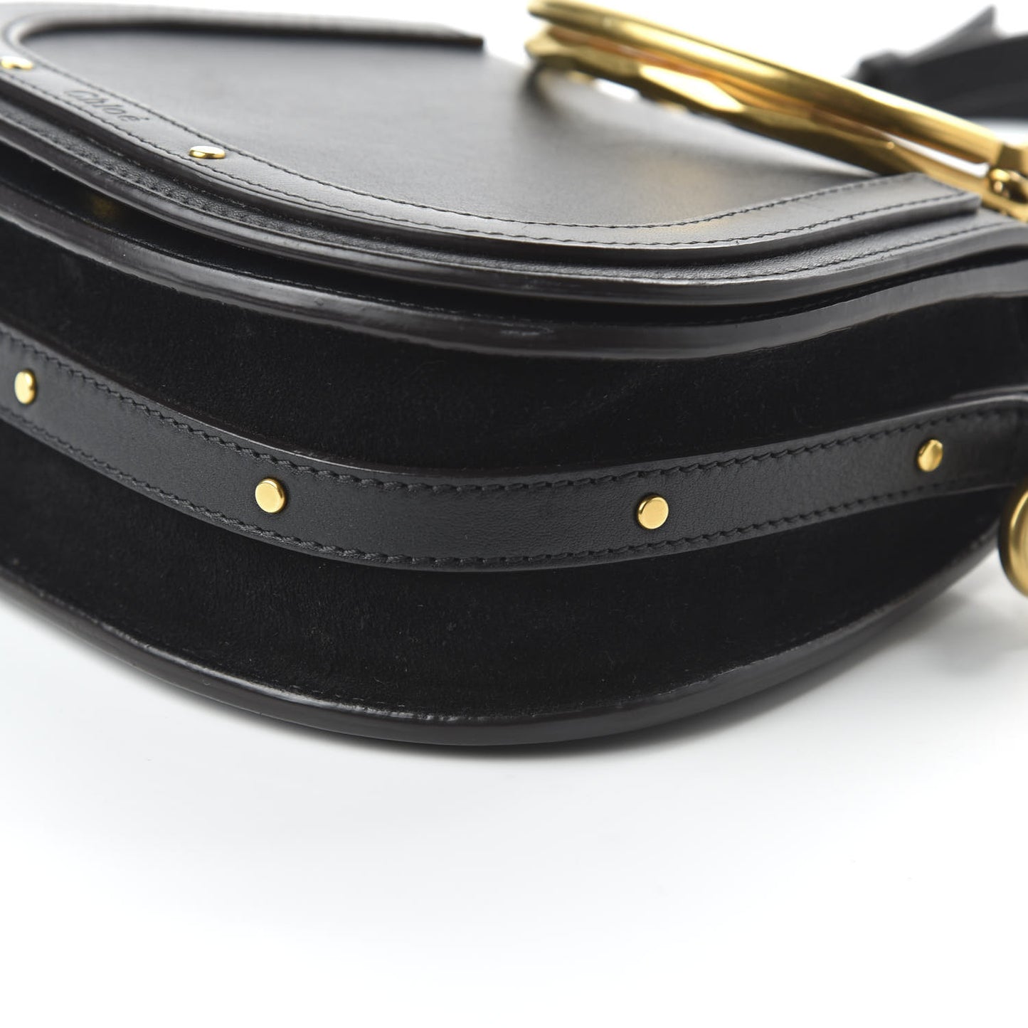 Calfskin Small Nile Bracelet Bag Black