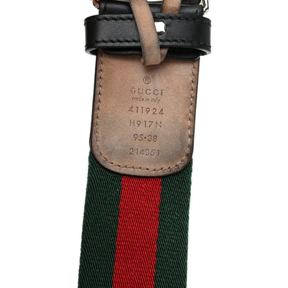 Gucci Canvas Web Interlocking G Belt95 38 Black 3 of 5