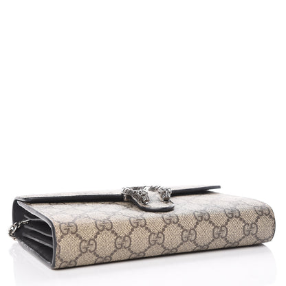 Gucci GG Supreme Monogram Mini Dionysus Chain Wallet Beige Black 4 of 9