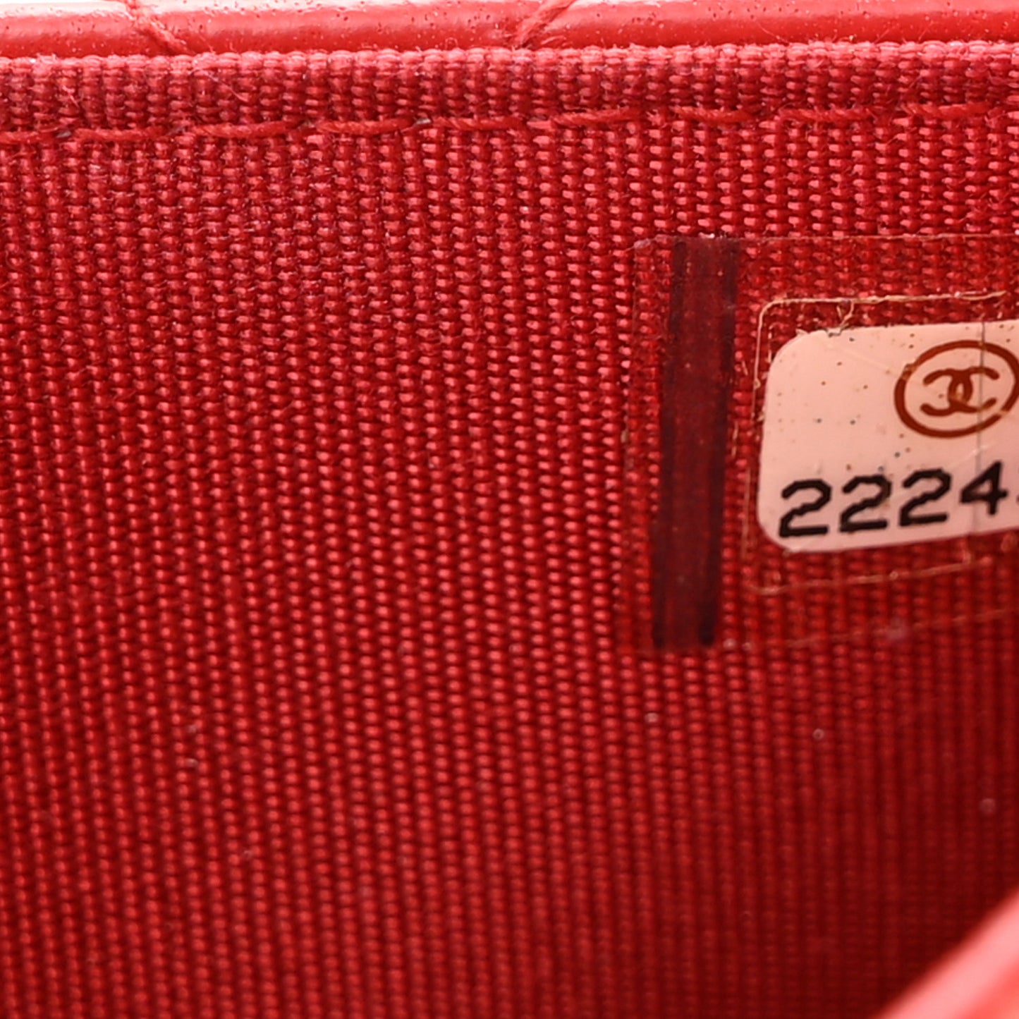 Lambskin Quilted Boy Wallet On Chain WOC Red