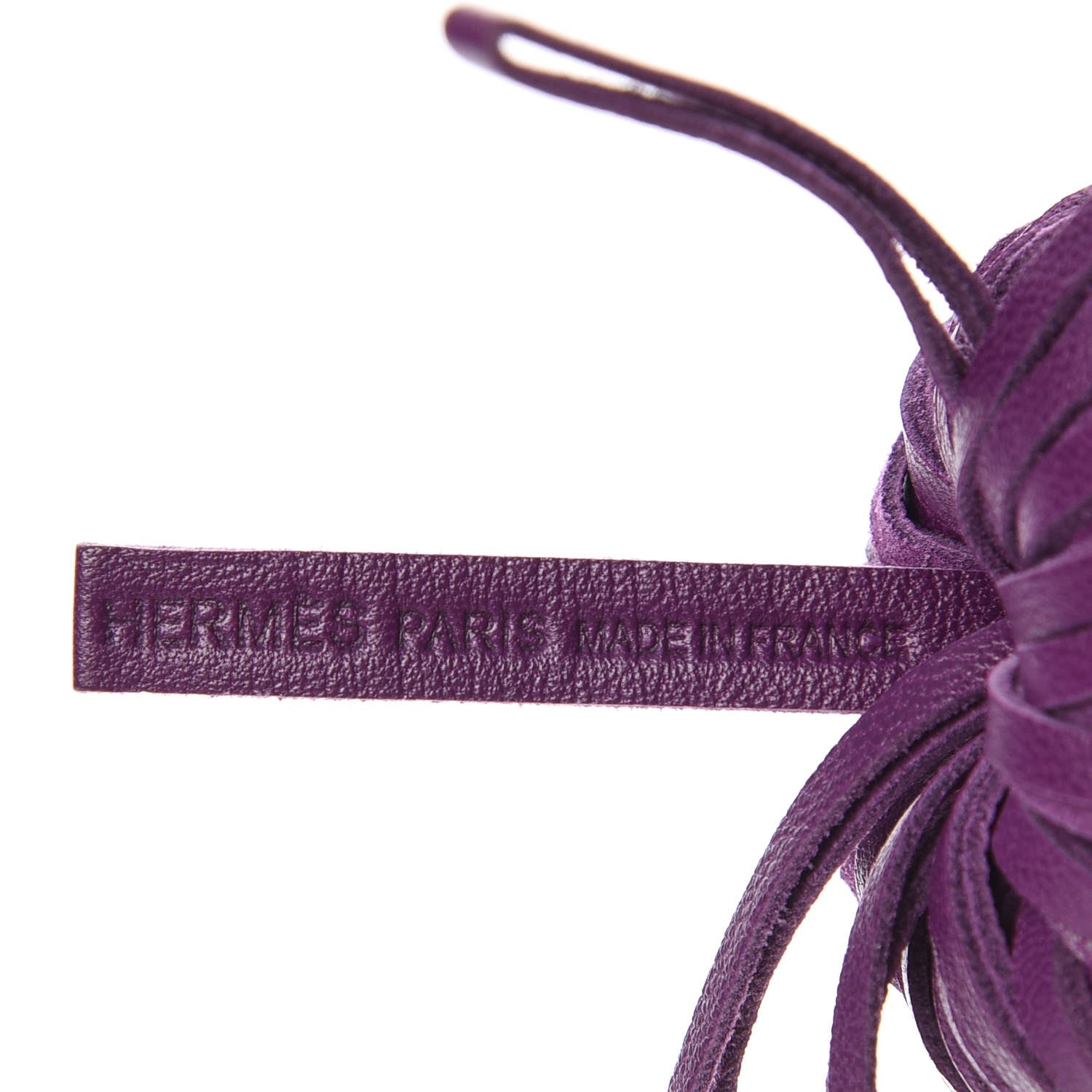 Hermes Lambskin Carmen Tassel Key Holder Anemone 4 of 4