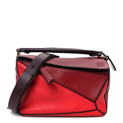 Loewe Calfskin Colorblock Small Puzzle Bag Red 1 of 21