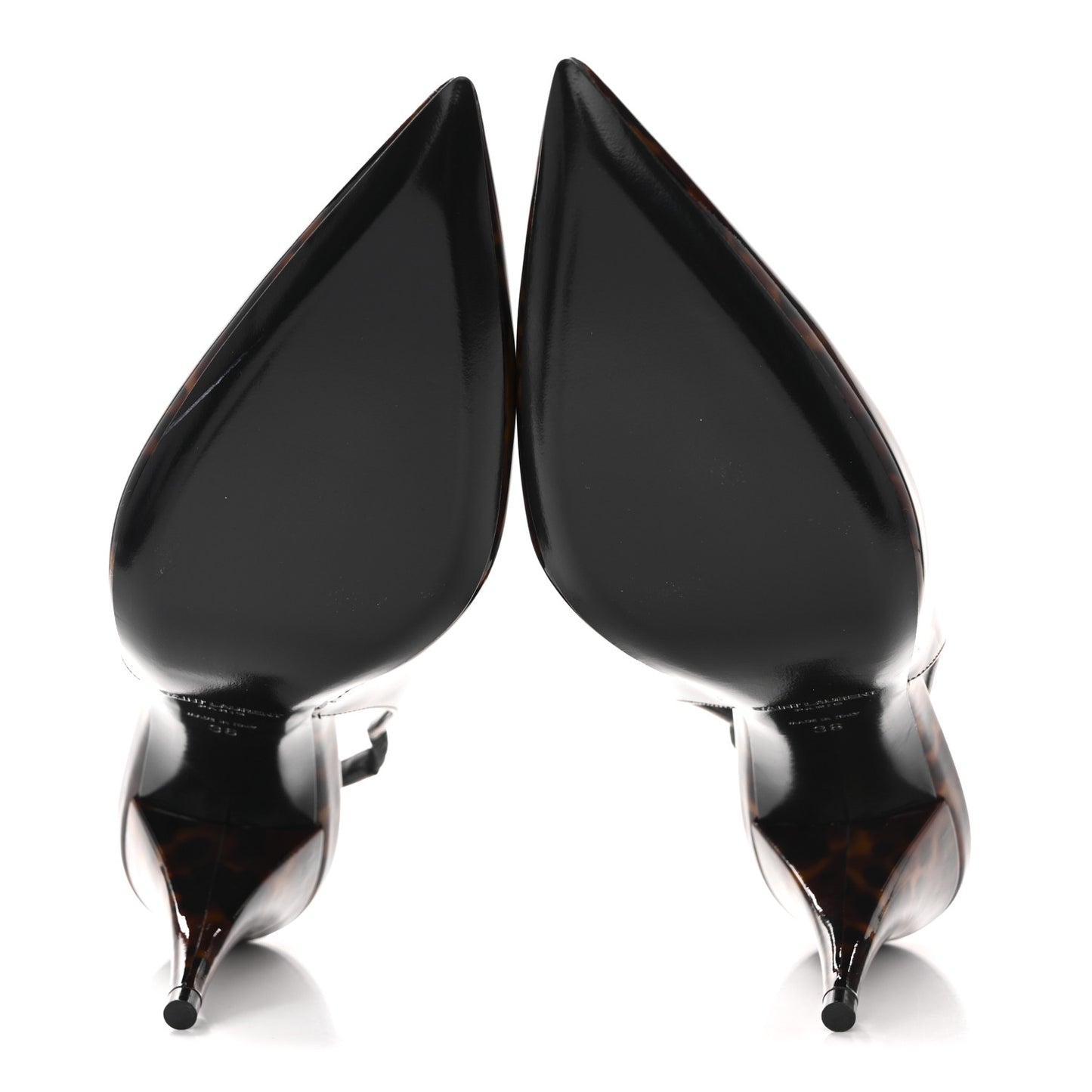 Patent Kiki Tortoise Slingback 85 Pumps 36 Black