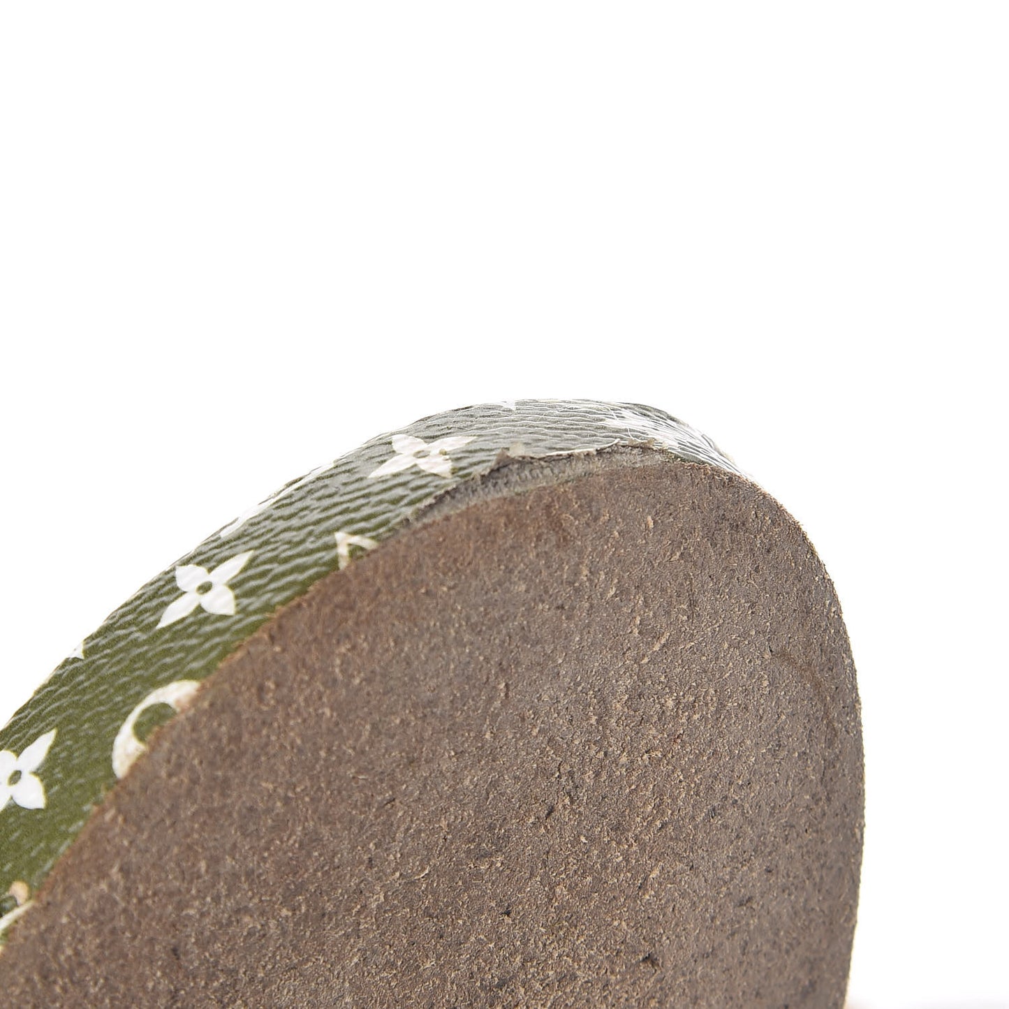 Monogram Giant Bom Dia Flat Mule Sandals 36.5 White Moka