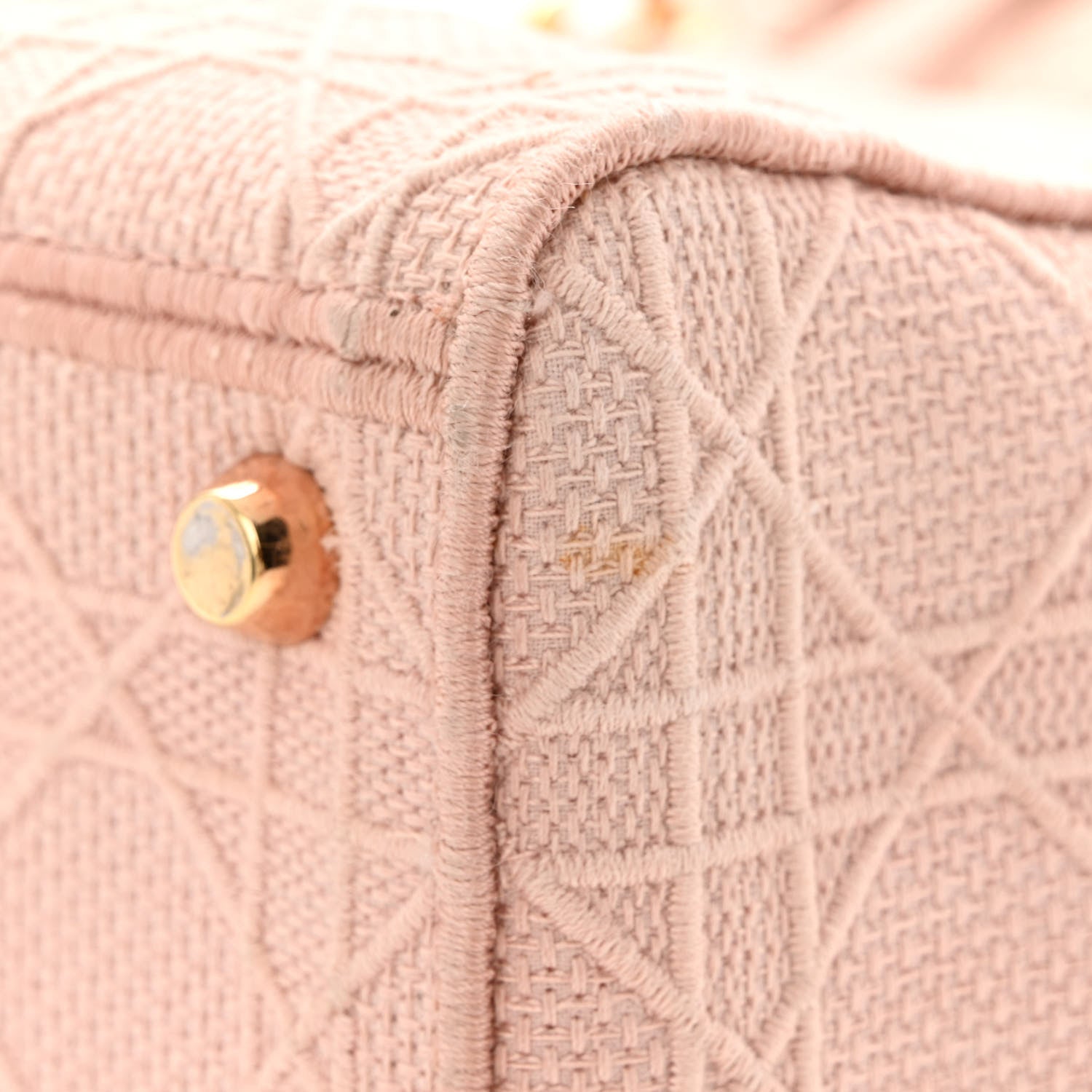 Christian Dior Canvas Embroidered Cannage Medium Lady D-Lite Pink 15 of 20