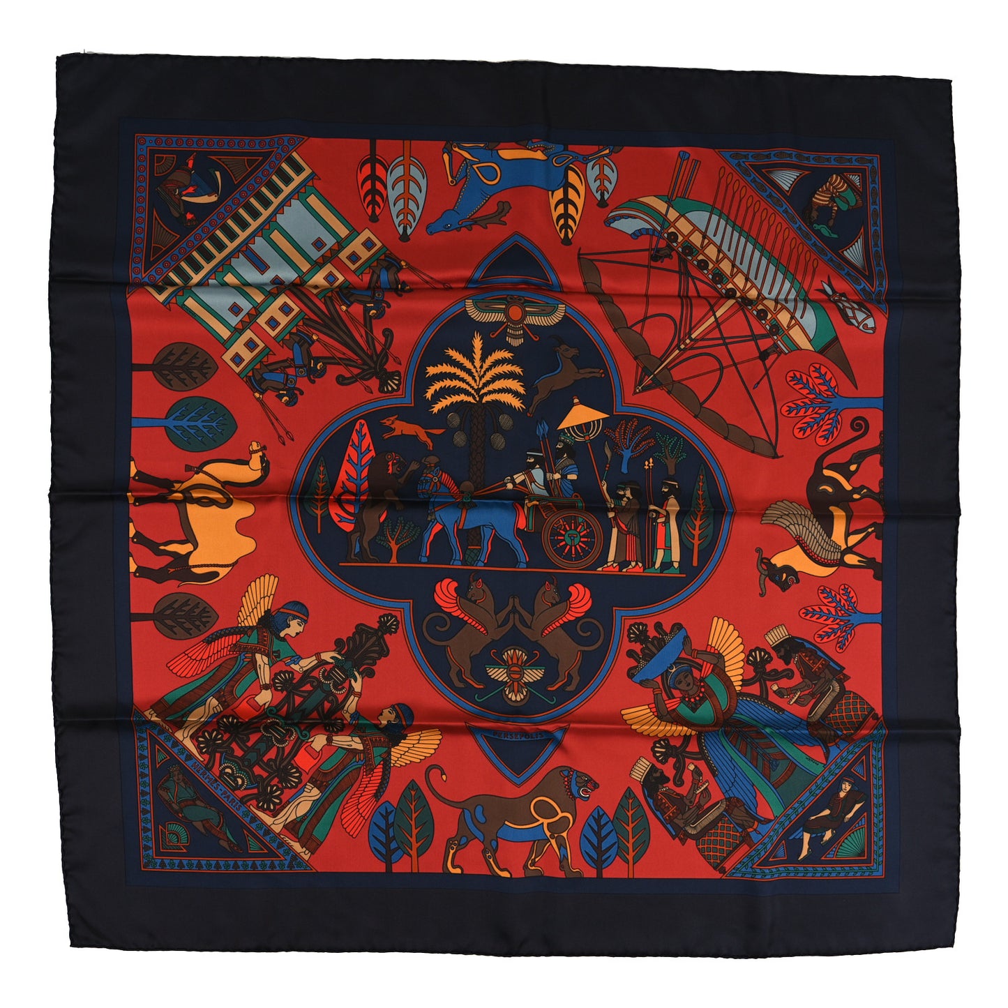 Silk Persepolis Scarf 90