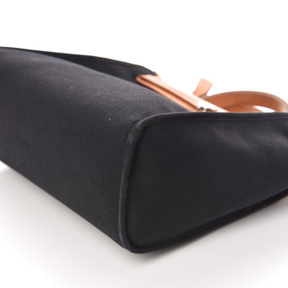 Hermes Toile Vache Calfskin Herbag 30 PM Black Natural 6 of 10