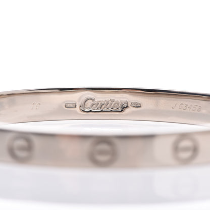 Cartier 18K White Gold LOVE Bracelet 16 7 of 8