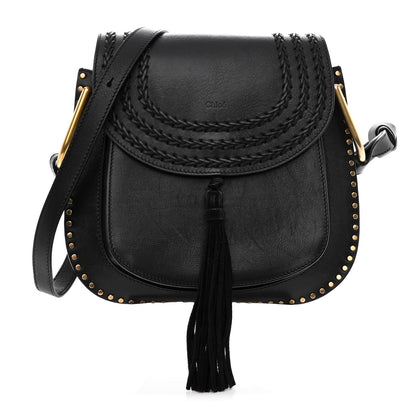 Chloe Calfskin Braided Hudson Shoulder Bag Black 1 of 11