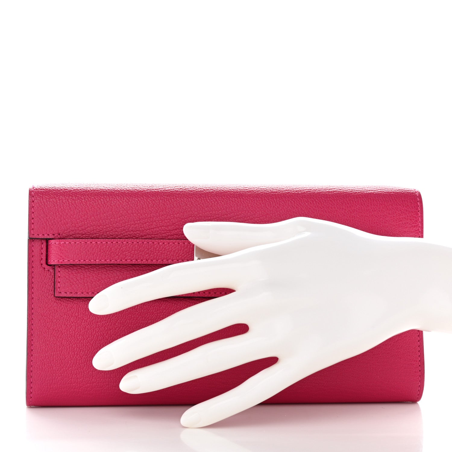 Hermes Chevre Mysore Kelly Wallet To Go Rose Mexico 2 of 12