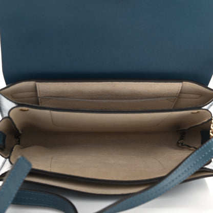 Chloe Suede Calfskin Small Faye Shoulder Bag Majolica Blue 7 of 20