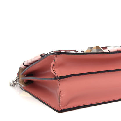 Fendi Vitello Liberty Shiny Nappa Lace Up Bow Kan I Shoulder Bag Macaron Confetto 8 of 10