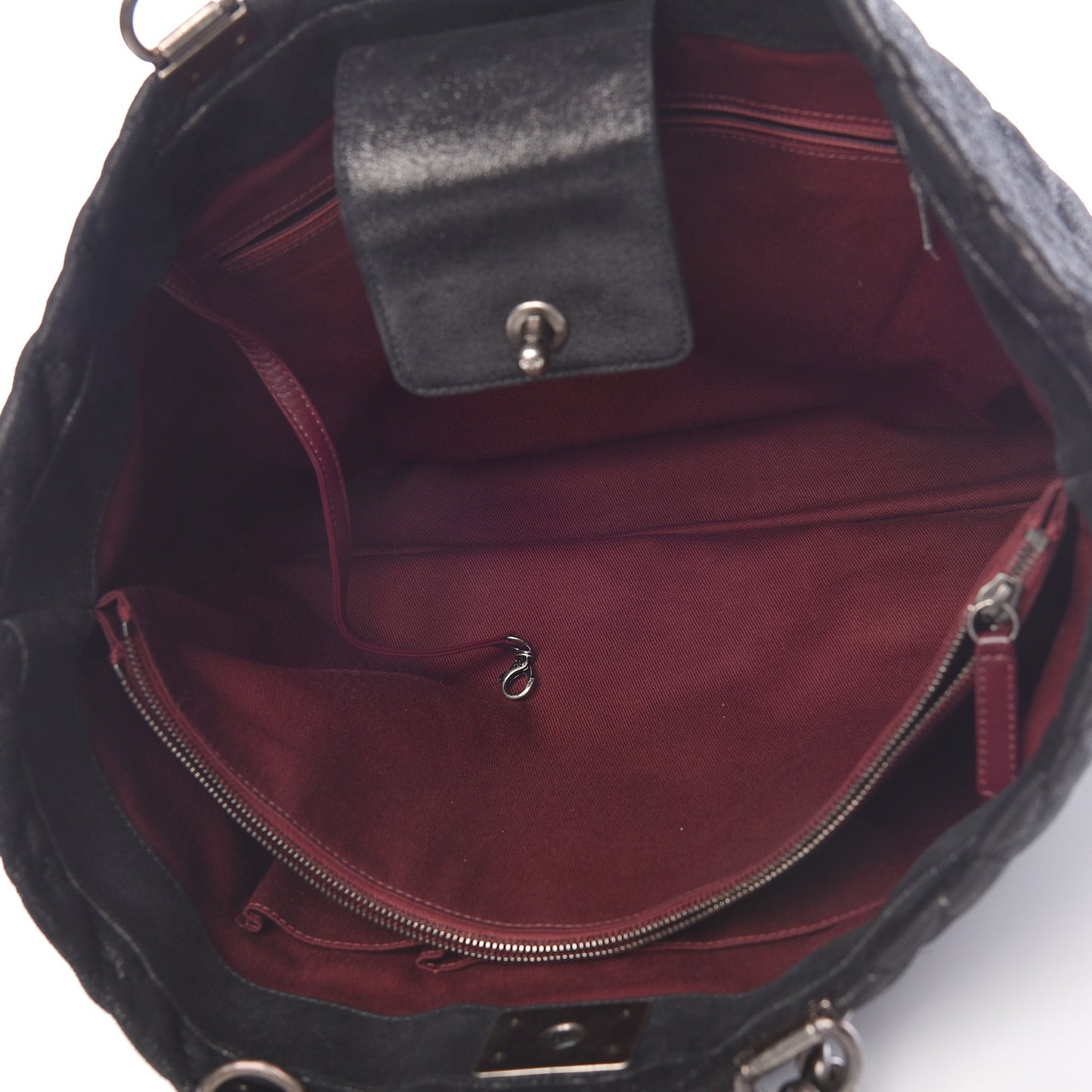 Goatskin Quilted Large Gentle Boy Shopping Tote Black