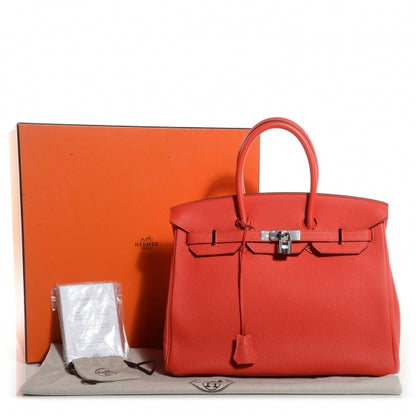 Hermes Togo Birkin 35 Rouge Casaque 25 of 25